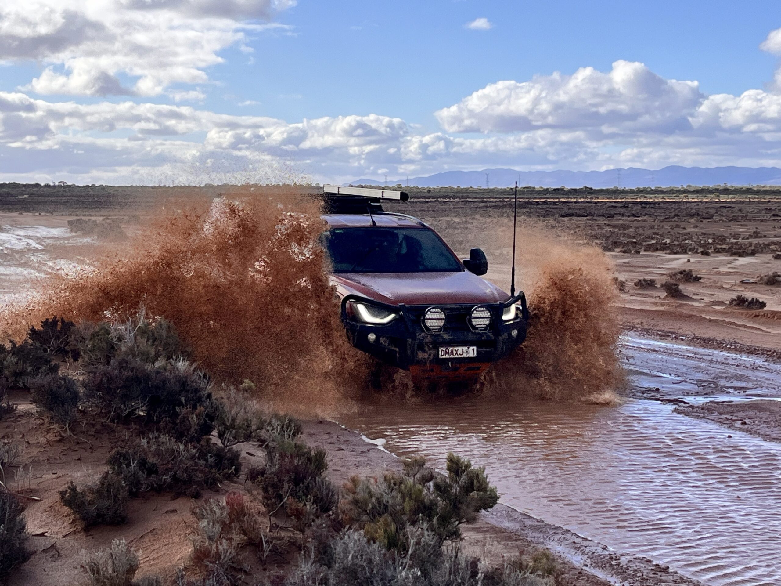 Muddy terrain driving 4WD Training driving through Muddy Terrain.