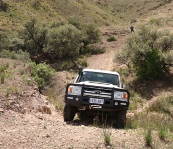 Advanced driver training in Steep terrain in the Flinders Ranges