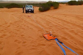 Winching in sand dunes